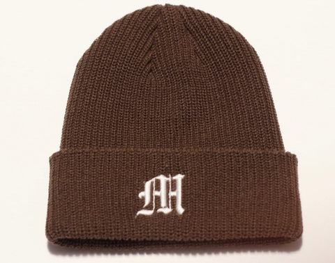 MILLIONS BROWN RIBBED BEANIE